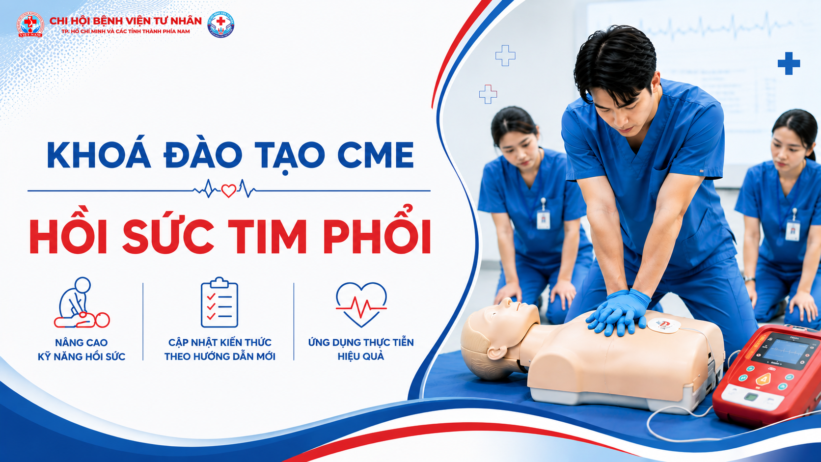 Thông báo chiêu sinh khóa Đào tạo liên tục (CME) – Hồi sinh tim phổi cơ bản – Khóa 3